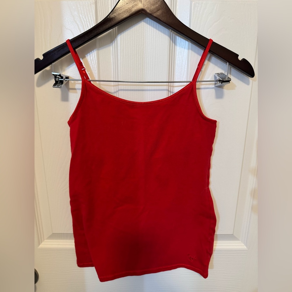 🟢Justice Girls red tank top with built in bra